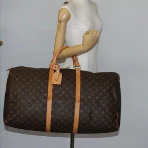 LOUIS VUITTON Monogram Keepall 60 Boston Bag M41422 LV Auth 144554
